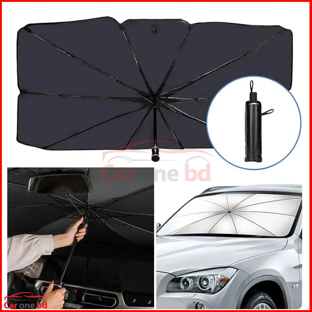 Car Sun Shade Umbrella – Foldable Windshield Sun Protector for UV & Heat Block
