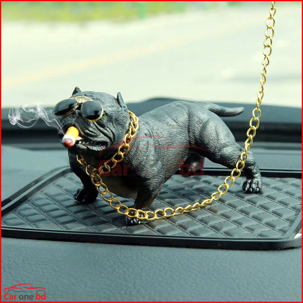 Car Dashboard Dog Showpiece – Cute Bobblehead Ornament for Car Interior Decoration