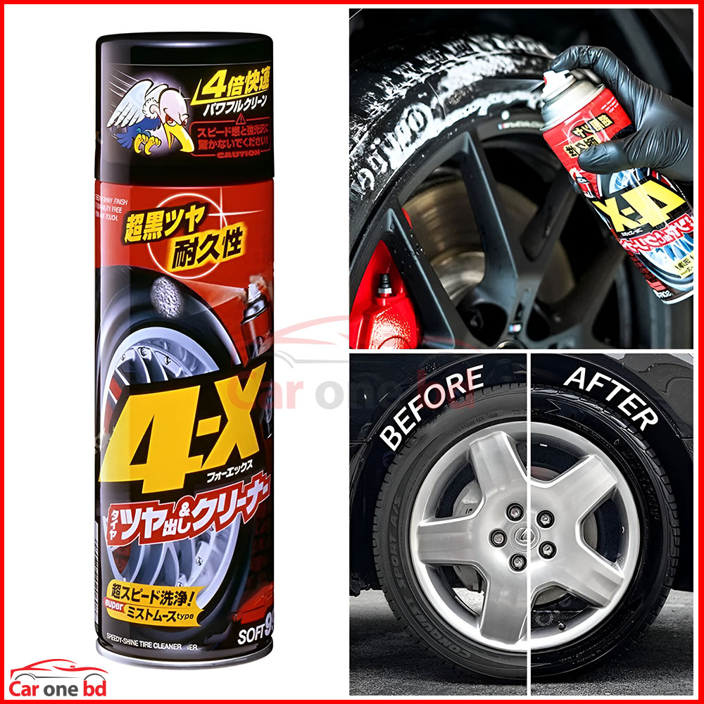 Soft99 4X Tire Cleaner Foam – Deep Clean & Shine for Tires