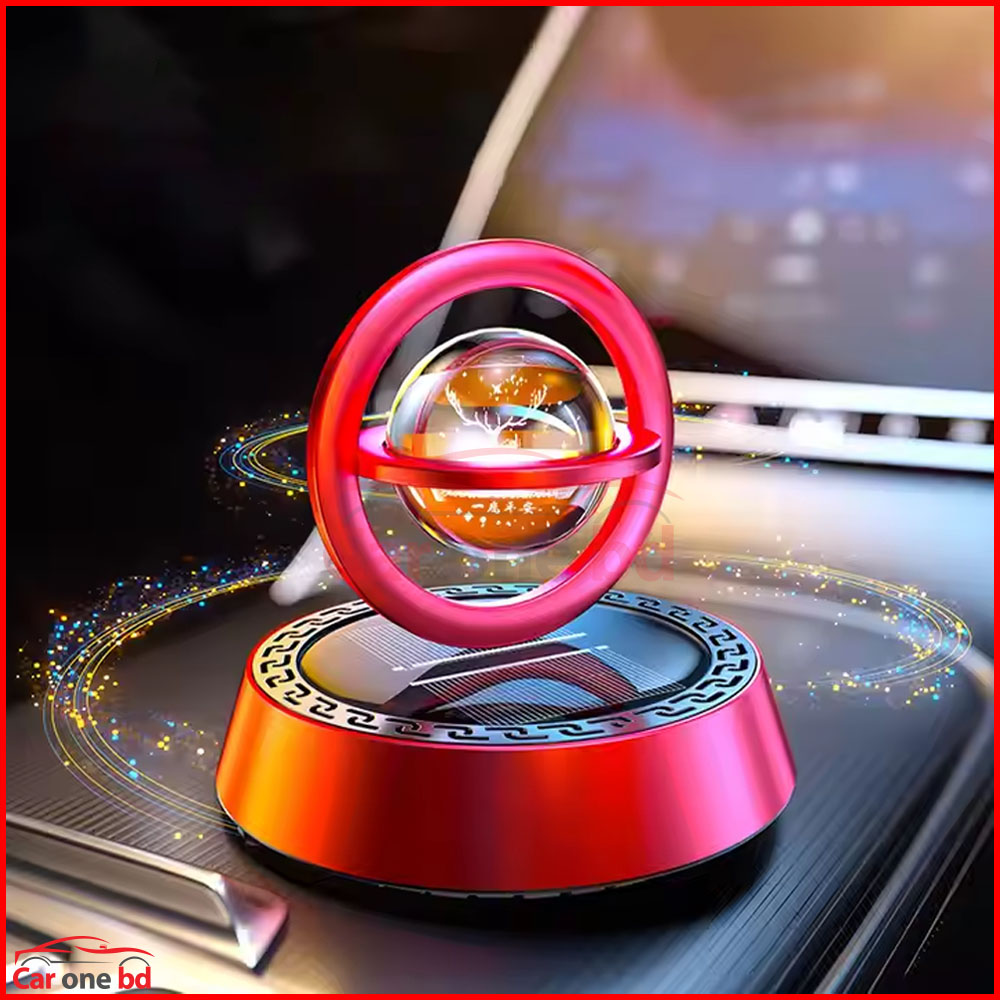 Luxury Car Ring Solar Perfume with Crystal Ball – Stylish Air Freshener