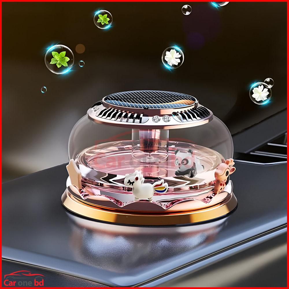 Luxury Solar Rotating Car Perfume – 360° Incense Diffuser and Dashboard Decoration
