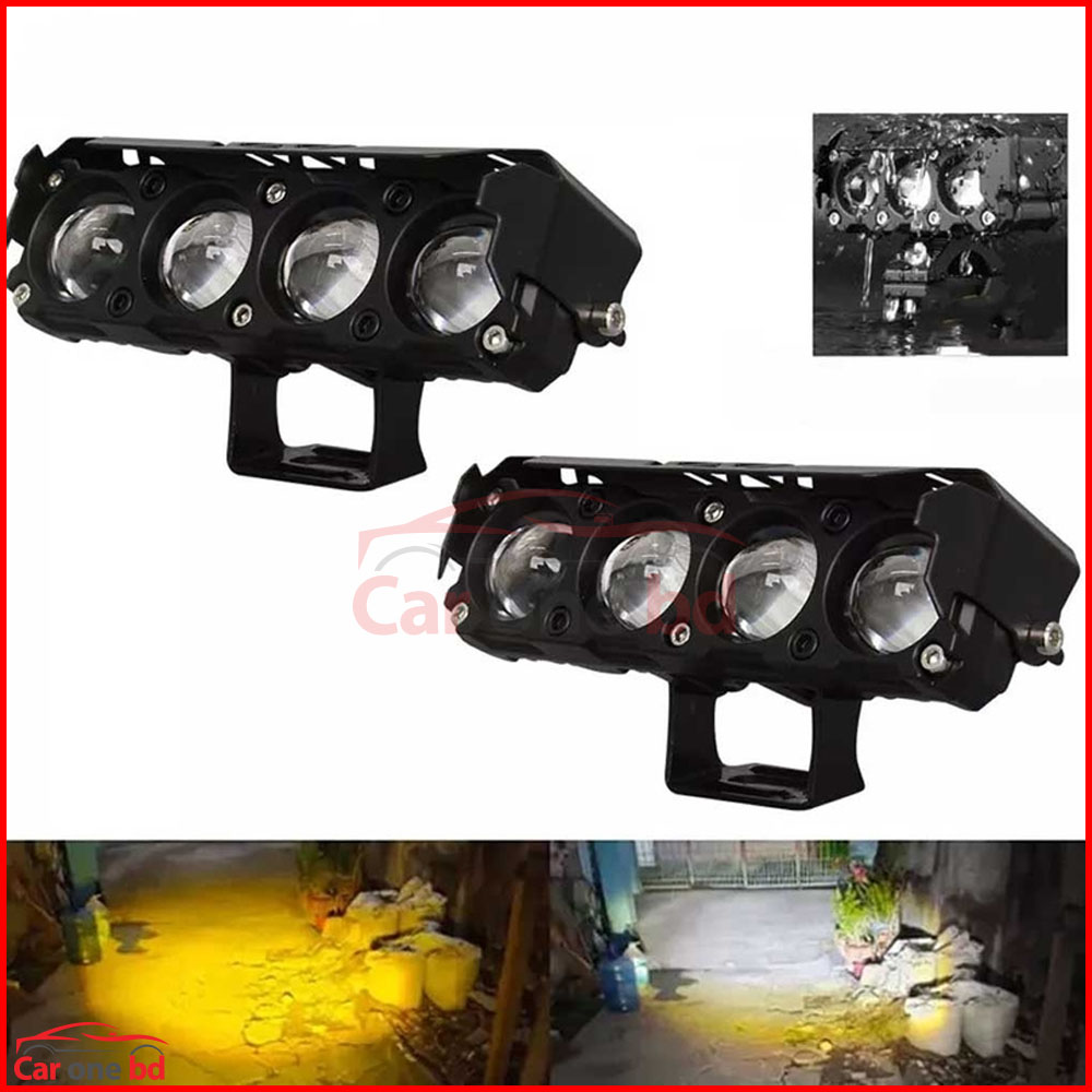 Powerful 4 LED Fog Lamp for Car & Bike 1 Pair – Enhanced Night Visibility