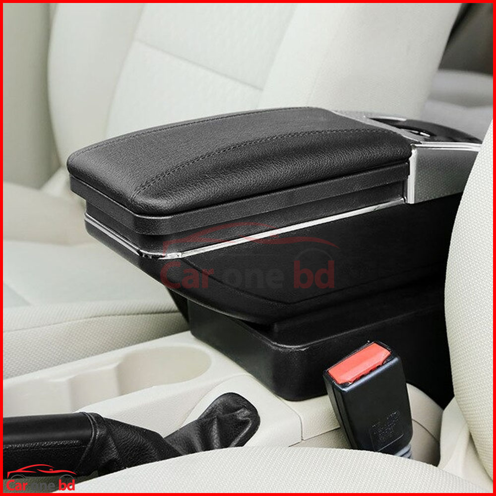 Universal Car Armrest Console Box – Storage Organizer with Cup Holder & USB Option