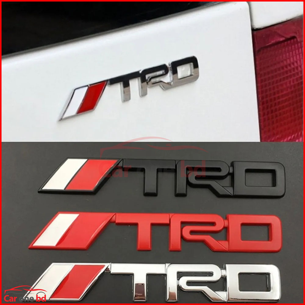 TRD 3D Metal Car Logo Emblem – Sporty Chrome Badge for Toyota Racing Development
