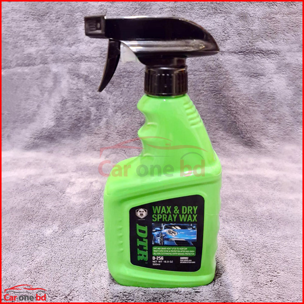DTR Wax and Dry Spray Wax – Quick Shine & Water Repellent Car Wax for Instant Gloss Finish