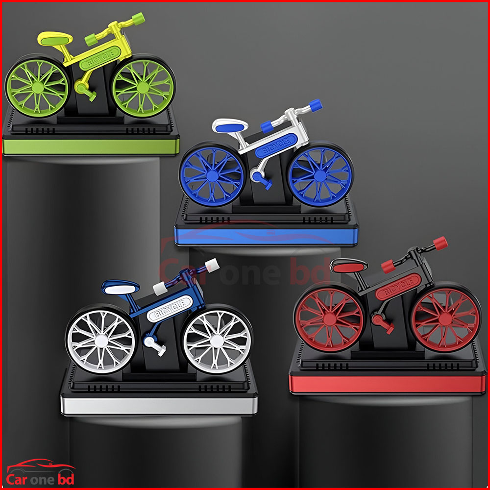 Car Exclusive Bicycle Solar Perfume & Decorative Showpiece – Unique Dashboard Accessory