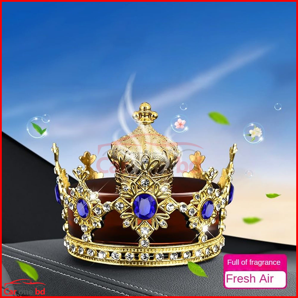 Crown Style Car Perfume & Showpiece – Elegant Fragrance & Decorative Showpiece
