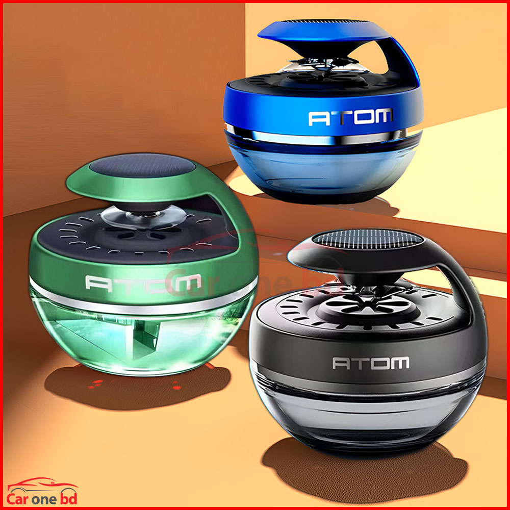 Atom Solar Car Perfume – Eco-Friendly Air Freshener with Solar Fan Technology