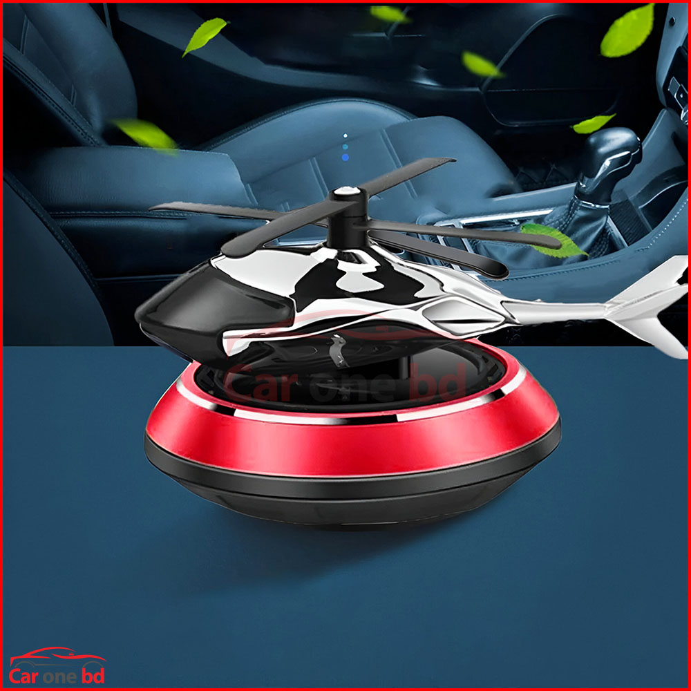 Car Solar Helicopter Air Freshener – Rotating Aromatherapy Dashboard Decor
