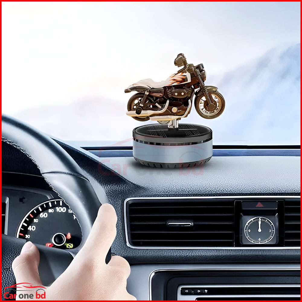 Bike Shape Car Solar Perfume & Showpiece – Stylish Fragrance Decor