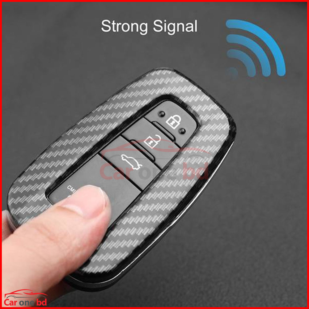 Carbon Fiber Key Cover Car Remote Protector Case Cover for Toyota CHR, Prius, Corolla Cross, Prado