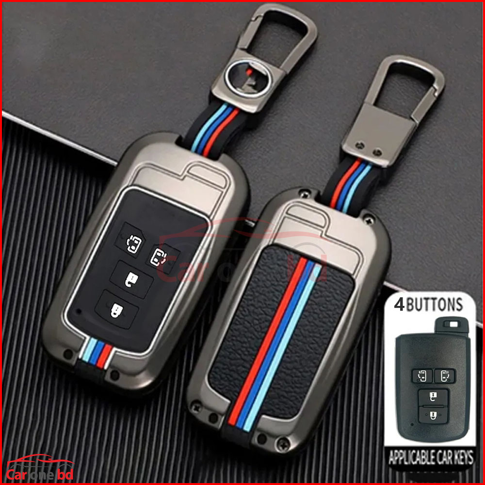 Car Metal Key Cover With Soft Silicone For Toyota Esquire, Noah, Harrier Old, Rav-4
