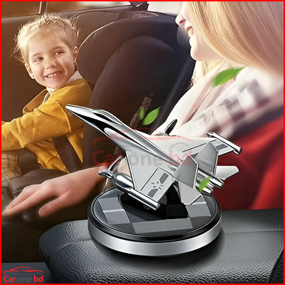 Solar Fighter Airplane Car Showpiece with Air Freshener – Stylish & Functional Decor
