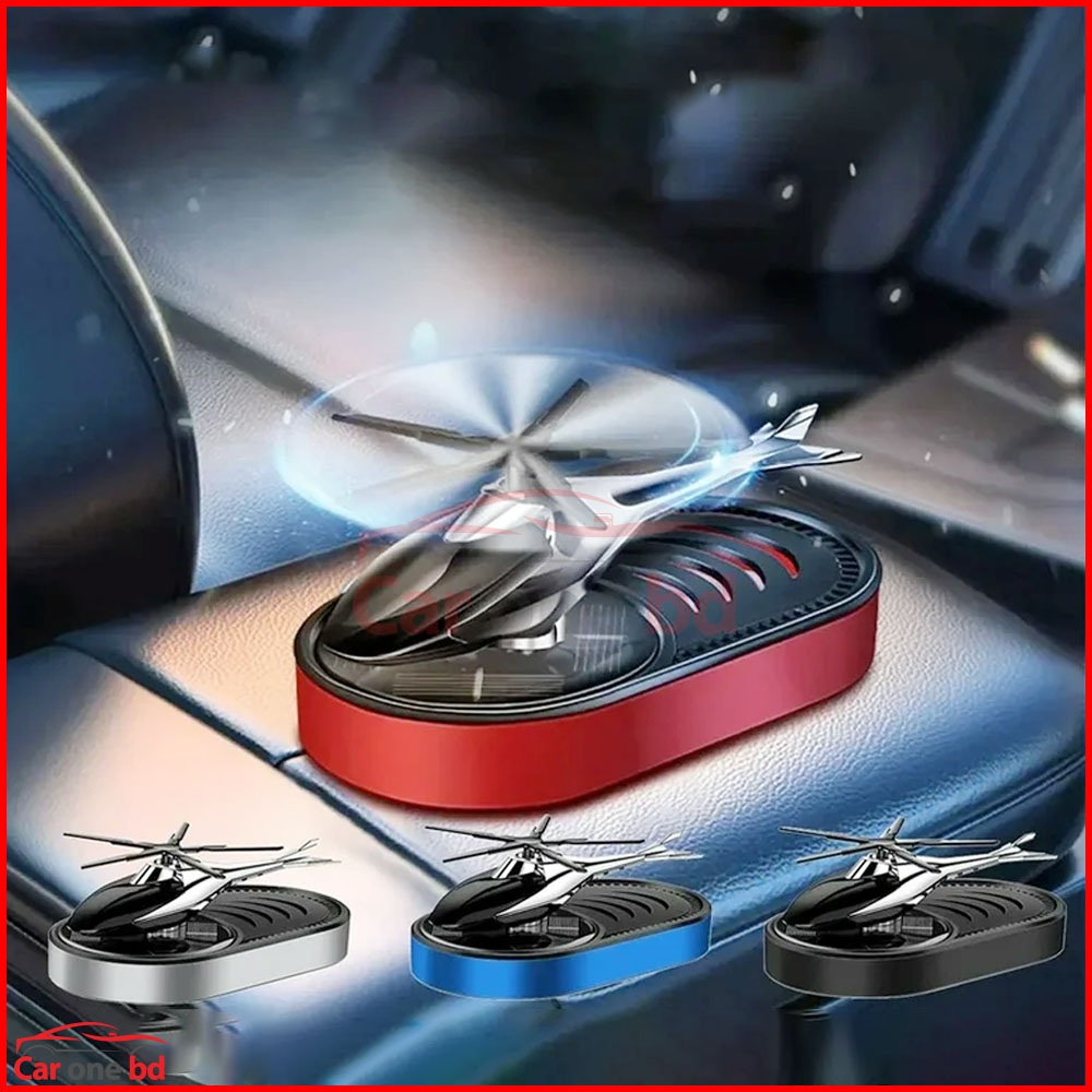 Helicopter Style Solar Car Air Freshener – Spinning Rotor Aroma Diffuser